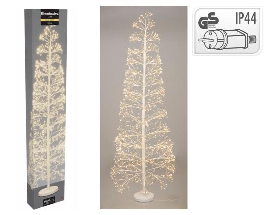 Διακοσμητικό δέντρο με 1600 φωτάκια LED και ύψος 150cm - Θερμό Λευκό