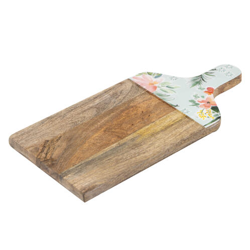 Ladelle Πιατέλα Σερβιρίσματος Βάση Κόπης 35x17cm Με Χρωματιστή Λαβή Chelsea Ξύλο Mango
