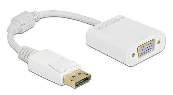 DELOCK αντάπτορας DisplayPort σε VGA 61007 Full HD passive λευκός