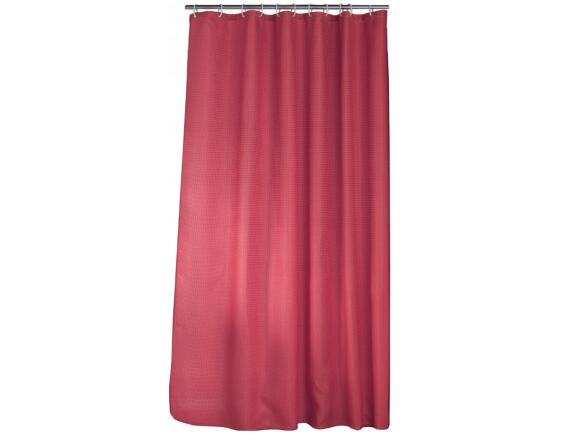Douceur d'intérieur Κουρτίνα Μπάνιου με κρίκους Quartz  με διαστάσεις 180x200cm - Raspberry