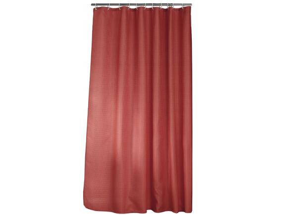 Douceur d'intérieur  Κουρτίνα Μπάνιου με κρίκους Quartzμε διαστάσεις 180x200cm - Terracotta Orange