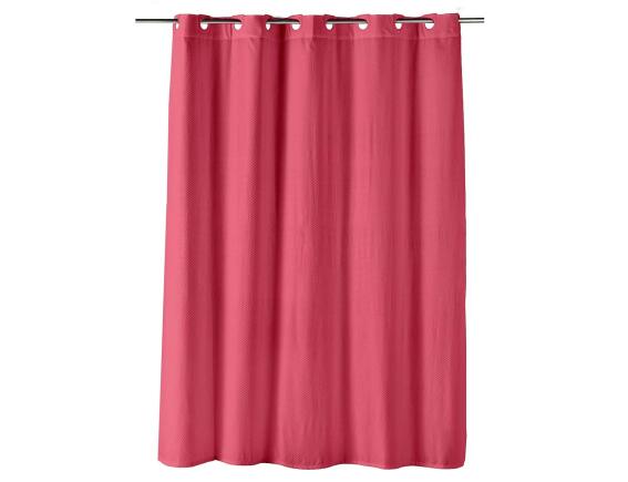 Douceur d'intérieur Κουρτίνα Μπάνιου με κρίκους Dotty  με διαστάσεις 180x200cm - Raspberry