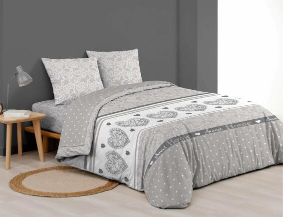 Douceur d'intérieur Σετ Διπλά Σεντόνια & Μαξιλαροθήκες Lova  από βαμβάκι 57TC, με διαστάσεις 140x190cm