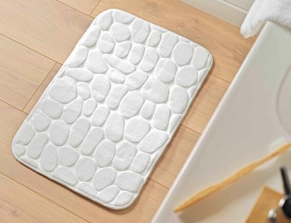 Douceur d'intérieur Πατάκι Μπάνιου Ricochet  με memory foam και διαστάσεις 50x80cm - White