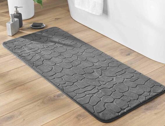 Douceur d'intérieur  Πατάκι Μπάνιου Ricochet με memory foam και διαστάσεις 50x120cm - Charcoal Grey