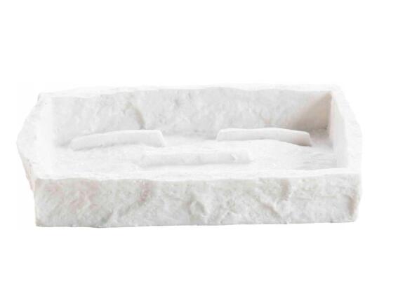 Douceur d'intérieur Θήκη για σαπούνι Stony με διαστάσεις 14.1x9.9x2.2cm - White