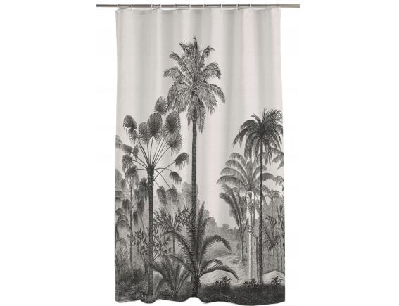 Douceur d'intérieur Κουρτίνα Μπάνιου με κρίκους Cocoty  με διαστάσεις 180x200cm - Multicolour