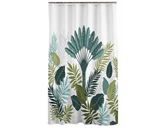 Douceur d'intérieur Κουρτίνα Μπάνιου με κρίκους Panazio με διαστάσεις 180x200cm - Multicolour