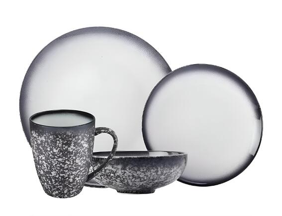 Maxwell & Williams Σετ Πιάτων Caviar Granite- Πορσελάνη - 16 τεμάχια