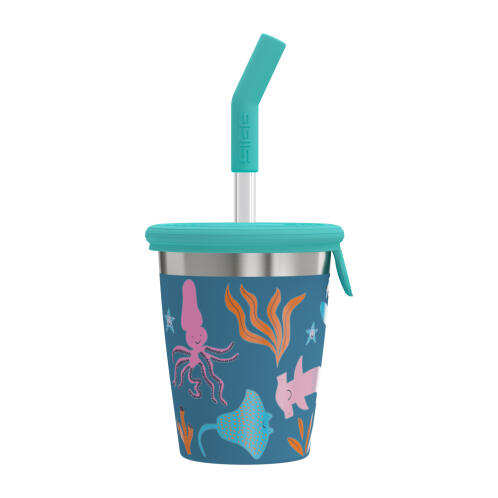 Sigg Κούπα 350ml με Καλαμάκι Blue World -Ανοξείδωτη