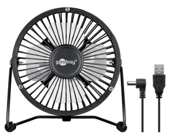 GOOBAY επιτραπέζιος ανεμιστήρας 62060 4" USB μαύρος