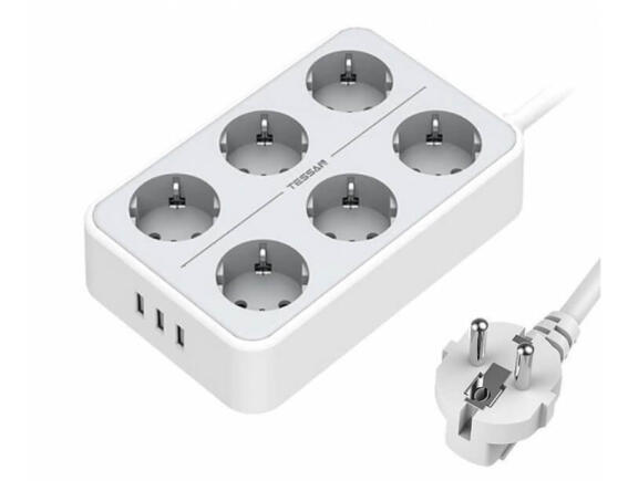 Tessan  Πολύπριζο 9-σε-1 Power Strip (TS-303) - 6xSchuko, 3xUSB, καλώδιο 2m