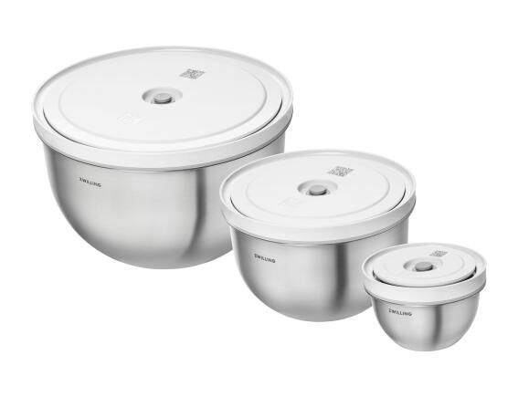 Zwilling Σετ Δοχεία Τροφίμων Fresh & Save με καπάκια και χωρητικότητα 0.35lt, 2lt, 4.5lt - 3 τεμάχια