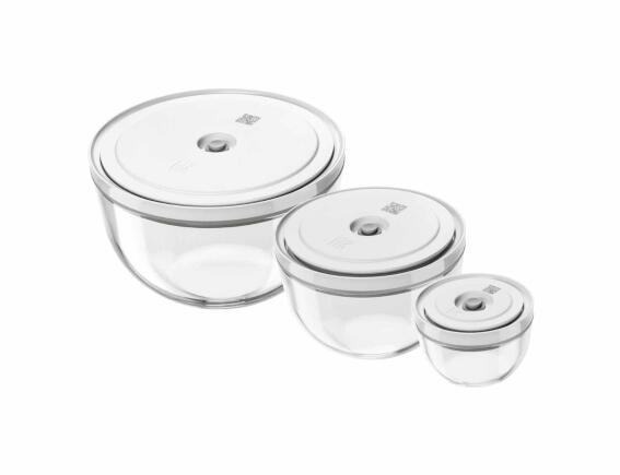 Zwilling Σετ Γυάλινα Δοχεία Τροφίμων Fresh & Save με καπάκια και χωρητικότητα 0.35lt, 1.75lt, 4lt - 3 τεμάχια