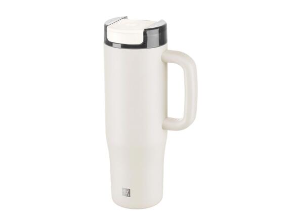 Zwilling Κούπα Θερμός Thermo Plus με καλαμάκι, χωρητικότητα 900ml και διατήρηση θερμοκρασίας 14h ζεστό / 12h κρύο - Cream White