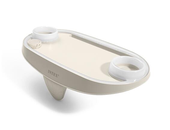 Intex Δίσκος PureSpa με Φωτισμό LED 2 θήκες ποτηριών 45x26x16cm Μπεζ