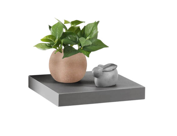Homea Ράφι Τοίχου με διαστάσεις 25x22.8x3.4cm - Antracite Grey