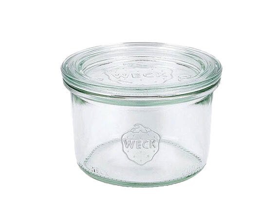 Weck Δοχείο Droit 200ml Γυάλινο με Καπάκι για Αποθήκευση & Overnight Oats