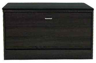 Velco Παπουτσοθήκη Σκαμπό 60x24x41cm Γκρι Οξιά