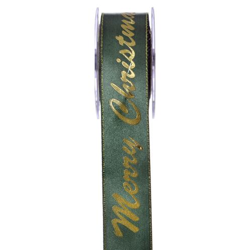 ΚΟΡΔ.ΣΑΤΕΝ ΟΥΓΙΑ MERRY XMAS 3,8CMX9M ΠΡΑΣΙΝΟ