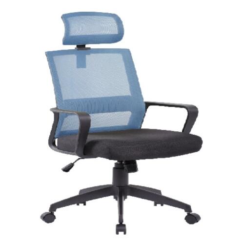 Velco 66-37802 Καρέκλα Γραφείου με Μπράτσα Γαλάζια Μαύρη