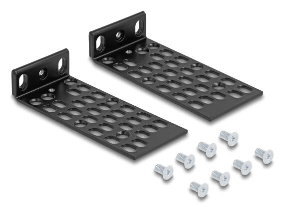 DELOCK σετ βάσεις τοποθέτησης για rack 67281 μαύρο 2τμχ
