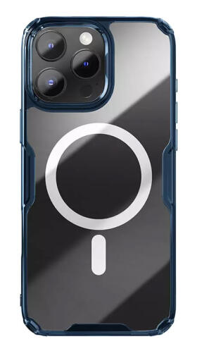 NILLKIN θήκη Nature TPU Pro Magnetic για iPhone 16 Pro διάφανη-μπλε