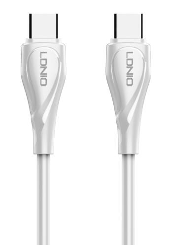 LDNIO καλώδιο USB-C σε USB-C LC611C 65W PD 1m λευκό