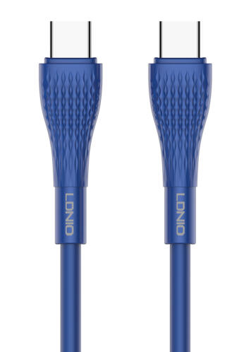 LDNIO καλώδιο USB-C σε USB-C LC672C 65W PD 2m μπλε