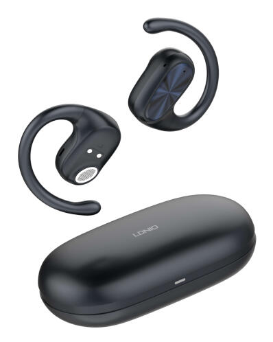 LDNIO earphones με θήκη φόρτισης T07 OWS Bone Conduction 15mm 60/500mAh μαύρα