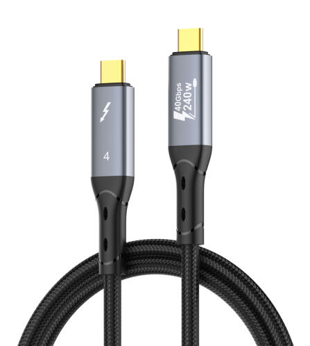 LDNIO καλώδιο USB-C TC-11c 240W 40Gbps 8K/60Hz 1m μαύρο
