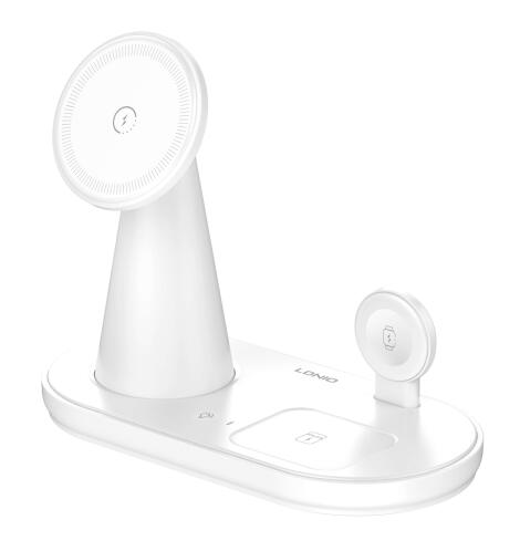 LDNIO ασύρματος φορτιστής WL01 με LED φωτισμό 3 σε 1 15W λευκός