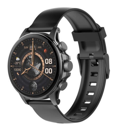 LDNIO smartwatch SW01 heart rate 1.58" AMOLED lP68 μαύρο