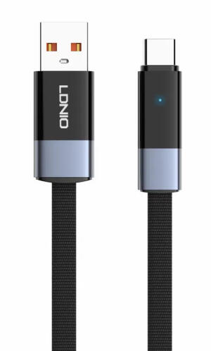 LDNIO καλώδιο USB-C σε USB LS242c flat 50W 480Mbps 2m μαύρο