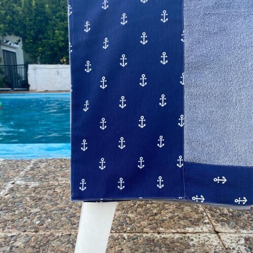 White Fabric Πετσέτα Θαλάσσης A Picco Γκρι