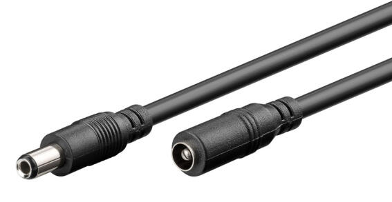 GOOBAY καλώδιο προέκτασης τροφοδοσίας 71401 5.5x2.5mm 3m μαύρο