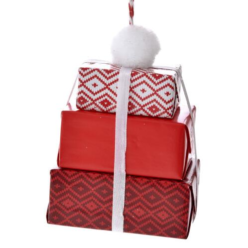 ΚΟΚΚΙΝΟ ΤΡΙΠΛΟ ΚΡΕΜΑΣΤΟ ΔΩΡΑΚΙ  12Χ8Χ5ΕΚ