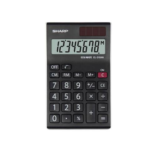SHARP Αριθμομηχανή Γραφείου 8 Ψηφίων Μαύρη EL-310ANWH
