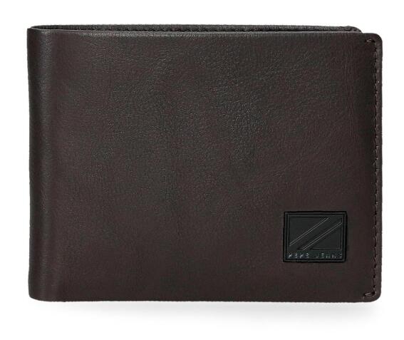 Pepe Jeans Πορτοφόλι δερμάτινο οριζόντιο 8x11x1cm Chief Brown