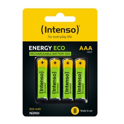 Intenso Μπαταρία επαναφορτιζόμενη Energy Eco AAA HR03 850mAh Συσκευασία 4 τεμαχίων