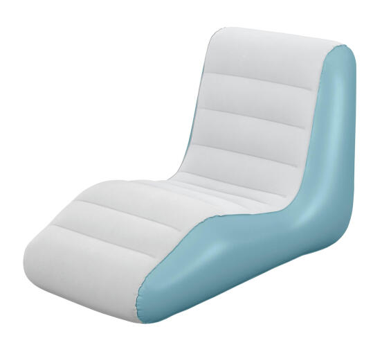BESTWAY φουσκωτή πολυθρόνα 75127 133x79x88cm γαλάζια/λευκή