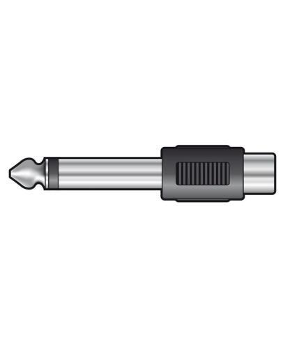 QTX ADAPTOR RCA PHONO SOCKET  6.3mm MONO JACK PLUG
