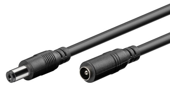 GOOBAY καλώδιο προέκτασης τροφοδοσίας 76671 5.5x2.1mm 5m μαύρο