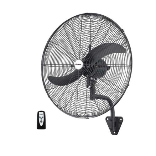 Primo Ανεμιστήρας Τοίχου Βιομηχανικός 140W με Τηλεχειριστήριο και Διάμετρο 50cm PRWF-80511 Μαύρος