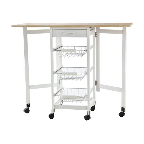 Homcom 801-125 Πολυμορφικό Μεταλλικό Τρόλεϊ Κουζίνας 77.5x97.2x37cm