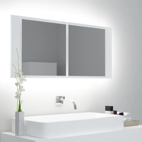 vidaXL Ντουλάπι Καθρέπτη LED 100x12x45 cm RGB 804980