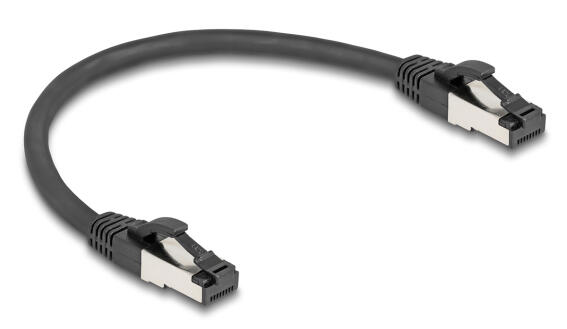 DELOCK καλώδιο δικτύου 80566 CAT 8.1 S/FTP copper 2000MHz 0.25m μαύρο