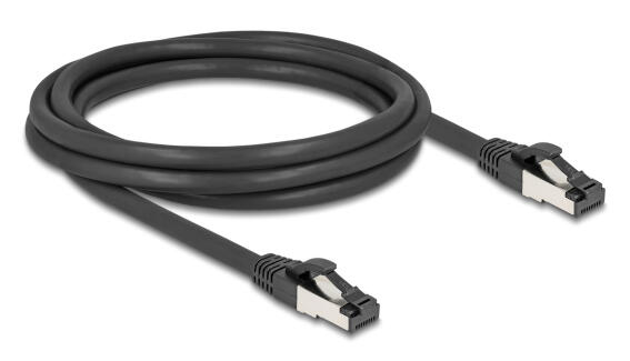 DELOCK καλώδιο δικτύου 80572 CAT 8.1 S/FTP copper 2000MHz 2m μαύρο