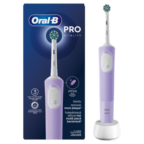 Oral-B 80756794 Vitality PRO ΒΟΧ Ηλεκτρική Οδοντόβουρτσα Λιλά