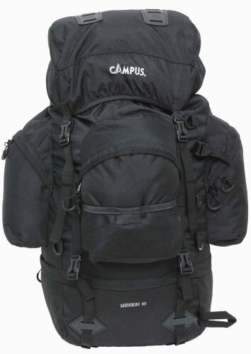 Campus Στρατιωτικό Σακίδιο Mission 65L Μαύρο